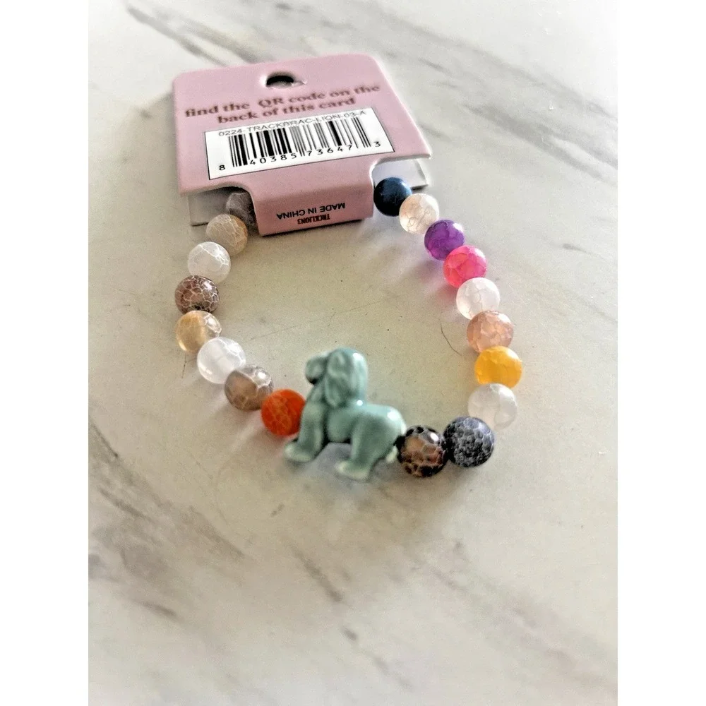 Simply Southern Conserve & Protect Tracking Lion Bracelet Multi-Colored Stones 6